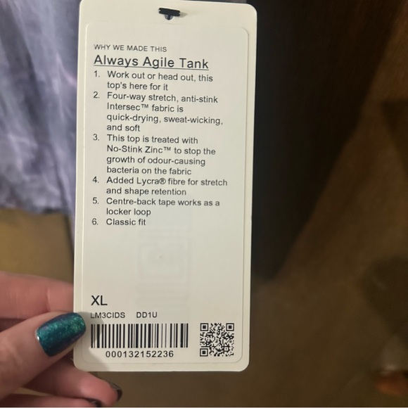 Lululemon Always Agile Tank Top *Spray Dye Diamond Dye Dusky Lavender XL NWT - Picture 14 of 15